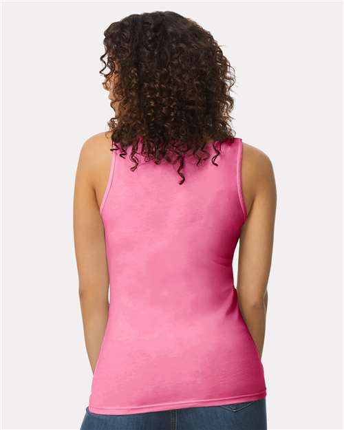 Gildan 64200L Women's Softstyle? Tank Top - Back view