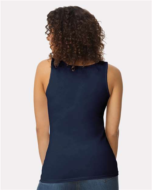 Gildan 64200L Women's Softstyle? Tank Top - Back view