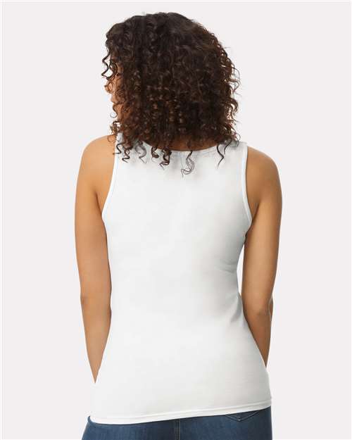 Gildan 64200L Women's Softstyle? Tank Top - Back view