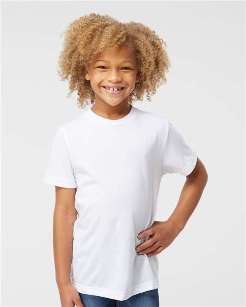 SubliVie 1210 Youth Polyester Sublimation Tee - Front view
