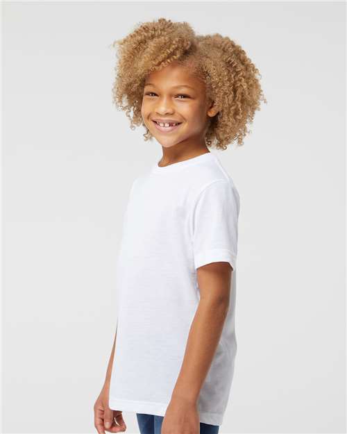 SubliVie 1210 Youth Polyester Sublimation Tee - Side view