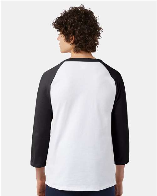 Champion T137 Unisex Raglan Baseball T-Shirt - Back view