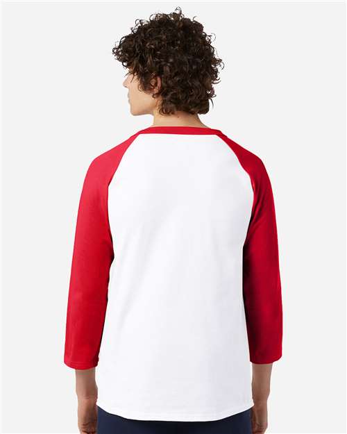 Champion T137 Unisex Raglan Baseball T-Shirt - Back view
