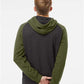 Independent Trading Co. IND40RP Unisex Raglan Hooded Sweatshirt - Back view