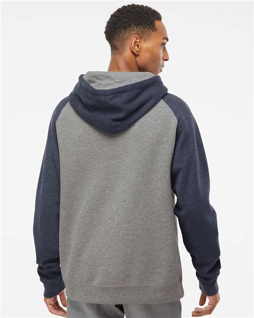 Independent Trading Co. IND40RP Unisex Raglan Hooded Sweatshirt - Back view