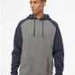 Independent Trading Co. IND40RP Unisex Raglan Hooded Sweatshirt - Front view