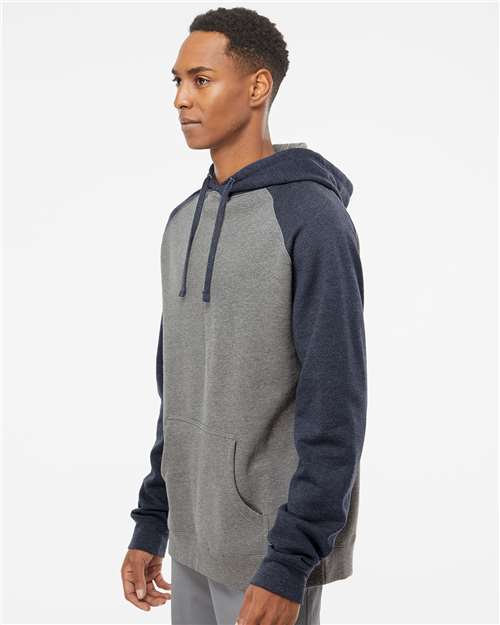 Independent Trading Co. IND40RP Unisex Raglan Hooded Sweatshirt - Side view