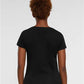 LAT 3507 Women's Fine Jersey V-Neck Tee - Back view