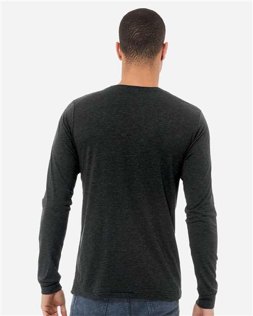 BELLA  CANVAS 3513 Unisex Triblend Long Sleeve Tee - Back view