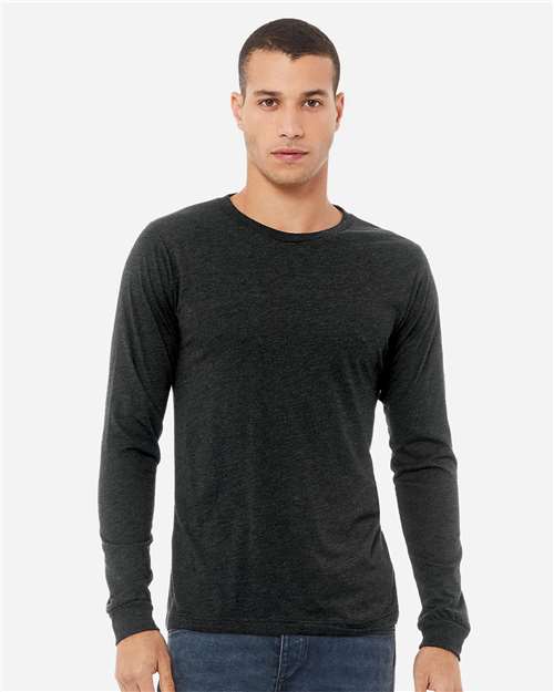 BELLA  CANVAS 3513 Unisex Triblend Long Sleeve Tee - Front view