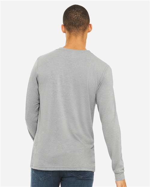 BELLA  CANVAS 3513 Unisex Triblend Long Sleeve Tee - Back view