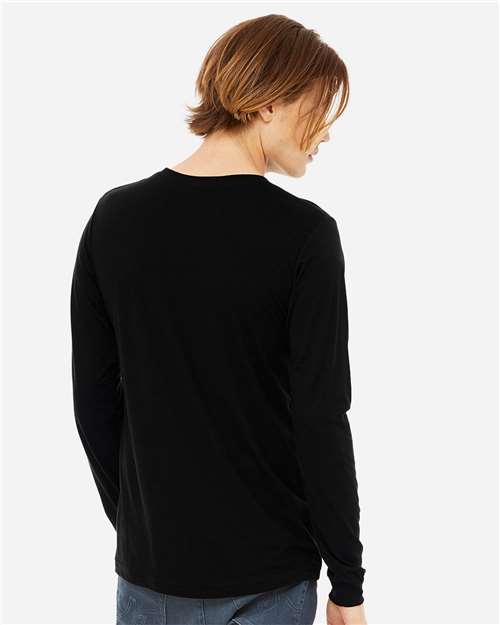 BELLA  CANVAS 3513 Unisex Triblend Long Sleeve Tee - Back view