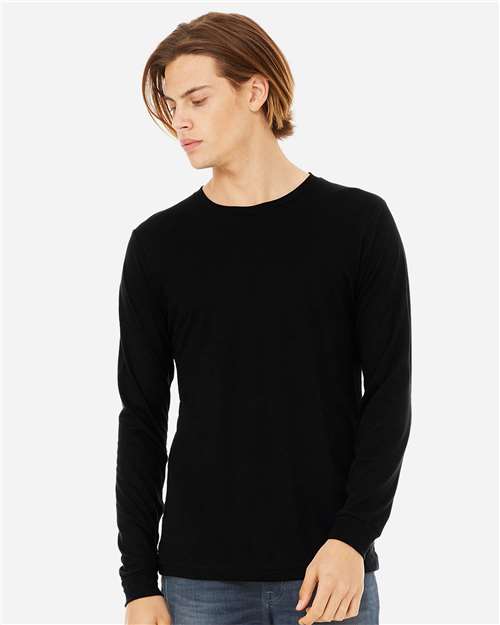 BELLA  CANVAS 3513 Unisex Triblend Long Sleeve Tee - Front view