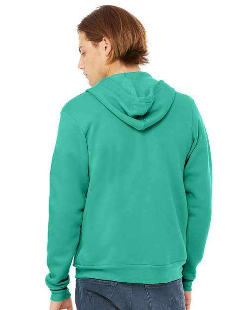 BELLA  CANVAS 3739 Unisex USA-Made High Visibility Hooded Sweatshirt - Back view