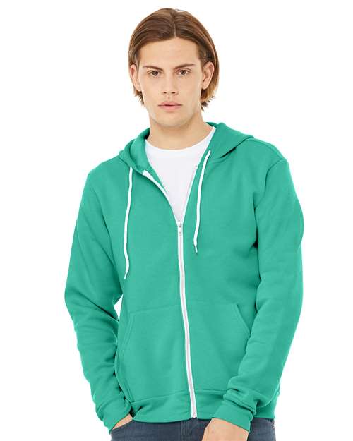 BELLA  CANVAS 3739 Unisex USA-Made High Visibility Hooded Sweatshirt - Front view