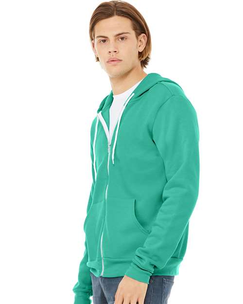 BELLA  CANVAS 3739 Unisex USA-Made High Visibility Hooded Sweatshirt - Side view