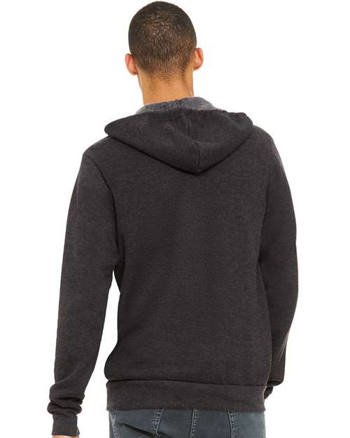 BELLA  CANVAS 3739 Unisex USA-Made High Visibility Hooded Sweatshirt - Back view