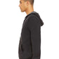 BELLA  CANVAS 3739 Unisex USA-Made High Visibility Hooded Sweatshirt - Side view