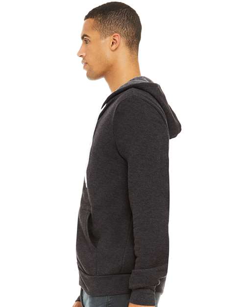 BELLA  CANVAS 3739 Unisex USA-Made High Visibility Hooded Sweatshirt - Side view