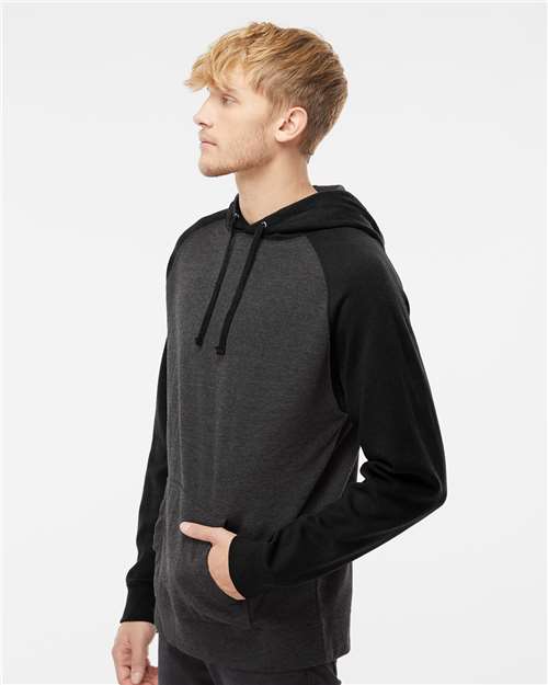 Independent Trading Co. IND40RP Unisex Raglan Hooded Sweatshirt - Side view
