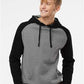 Independent Trading Co. IND40RP Unisex Raglan Hooded Sweatshirt - Front view