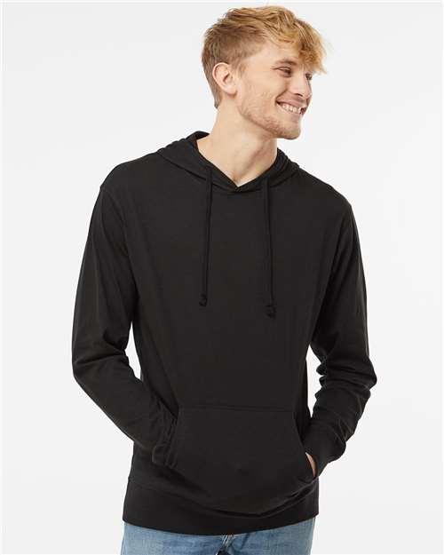 Independent Trading Co. SS150J Unisex Lightweight Hooded Pullover T-Shirt - Front view