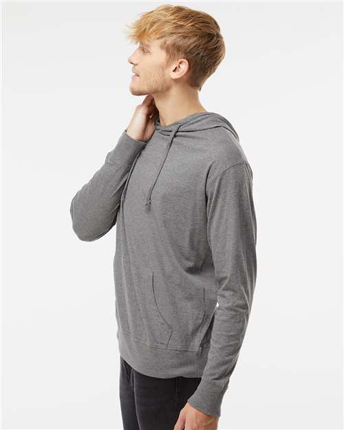 Independent Trading Co. SS150J Unisex Lightweight Hooded Pullover T-Shirt - Side view