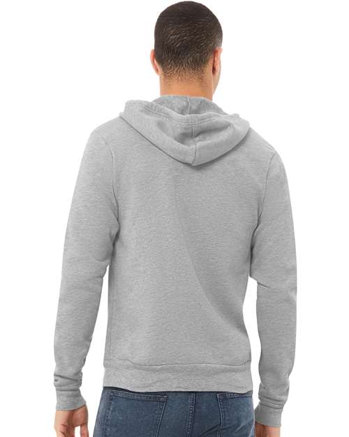 BELLA  CANVAS 3739 Unisex USA-Made High Visibility Hooded Sweatshirt - Back view