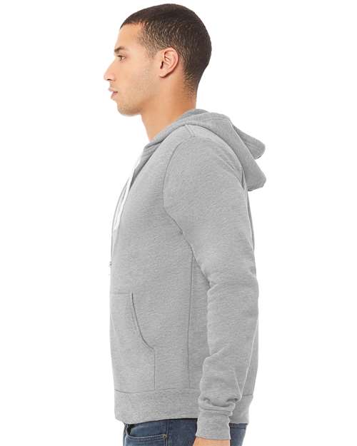 BELLA  CANVAS 3739 Unisex USA-Made High Visibility Hooded Sweatshirt - Side view
