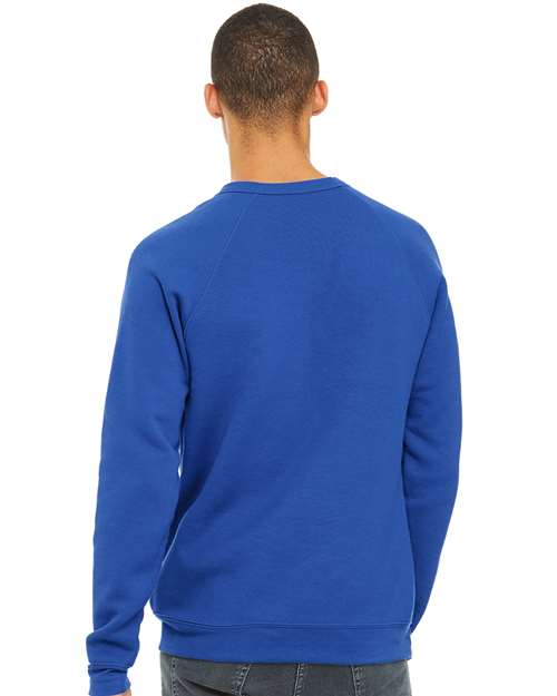 BELLA  CANVAS 3901 Unisex Sponge Fleece Raglan Crewneck Sweatshirt - Back view