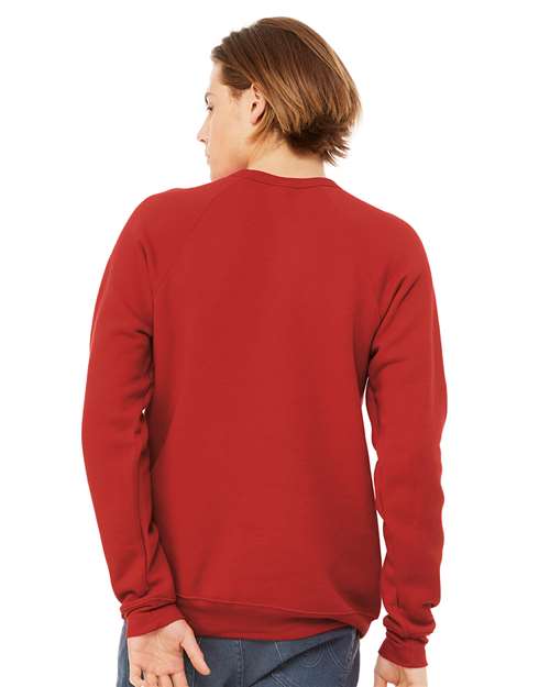 BELLA  CANVAS 3901 Unisex Sponge Fleece Raglan Crewneck Sweatshirt - Back view
