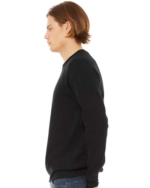 BELLA  CANVAS 3901 Unisex Sponge Fleece Raglan Crewneck Sweatshirt - Side view