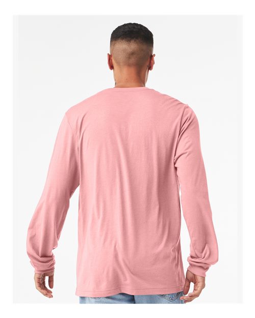 BELLA  CANVAS 3501 Unisex Jersey Long Sleeve Tee - Back view