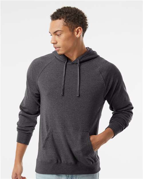 Independent Trading Co. PRM33SBP Unisex Special Blend Raglan Hooded Sweatshirt - Front view