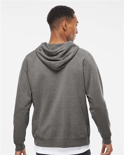 Independent Trading Co. PRM33SBP Unisex Special Blend Raglan Hooded Sweatshirt - Back view