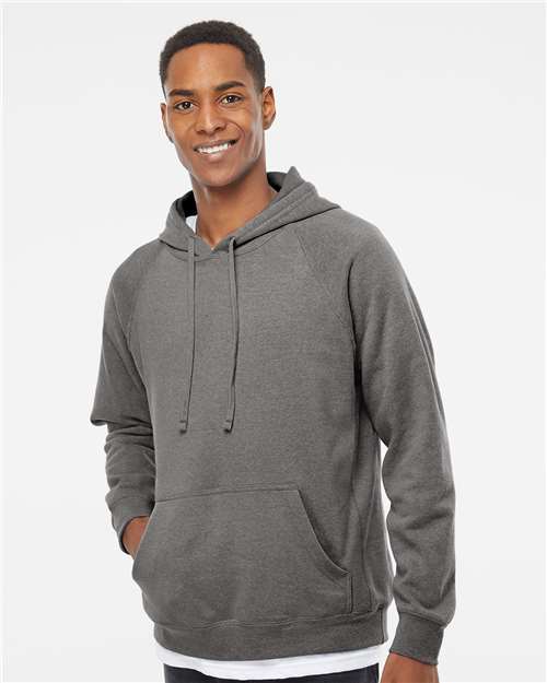Independent Trading Co. PRM33SBP Unisex Special Blend Raglan Hooded Sweatshirt - Front view