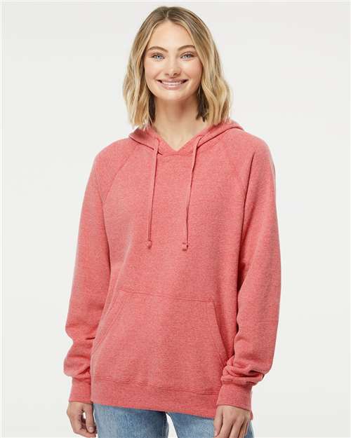 Independent Trading Co. PRM33SBP Unisex Special Blend Raglan Hooded Sweatshirt - Front view