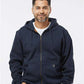 DRI DUCK 7033 Men's Crossfire Heavyweight Power Fleece Hooded Jacket with Thermal Lining - Front view