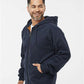 DRI DUCK 7033 Men's Crossfire Heavyweight Power Fleece Hooded Jacket with Thermal Lining - Side view
