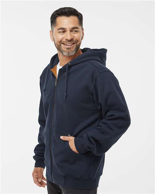 DRI DUCK 7033 Men's Crossfire Heavyweight Power Fleece Hooded Jacket with Thermal Lining - Side view