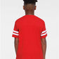 LAT 6137 Youth Football Fine Jersey Tee - Back view