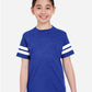 LAT 6137 Youth Football Fine Jersey Tee - Front view
