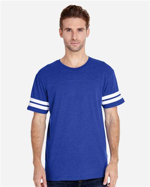 LAT 6937 Unisex Football Fine Jersey Tee - Front view