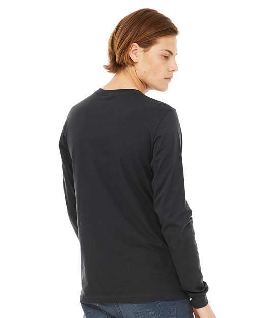 BELLA  CANVAS 3501 Unisex Jersey Long Sleeve Tee - Back view