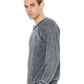 BELLA  CANVAS 3901 Unisex Sponge Fleece Raglan Crewneck Sweatshirt - Side view