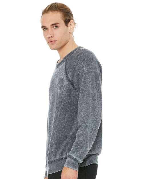 BELLA  CANVAS 3901 Unisex Sponge Fleece Raglan Crewneck Sweatshirt - Side view