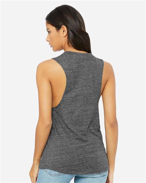 BELLA  CANVAS 8803 Women's Flowy Scoop Muscle Tank - Back view