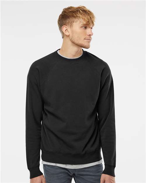 Independent Trading Co. PRM30SBC Unisex Special Blend Raglan Crewneck Sweatshirt - Front view