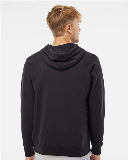 Independent Trading Co. PRM33SBP Unisex Special Blend Raglan Hooded Sweatshirt - Back view