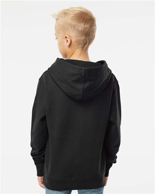 Independent Trading Co. SS4001Y Youth Midweight Hooded Sweatshirt - Back view